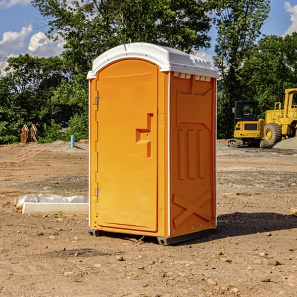 can i customize the exterior of the porta potties with my event logo or branding in Bruceville IN